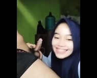 Fika Pleasing Her Husband With A Blowjob