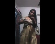 Desi Blond Sexy Indian Bhabi Strip Teasing By Removing Salwar