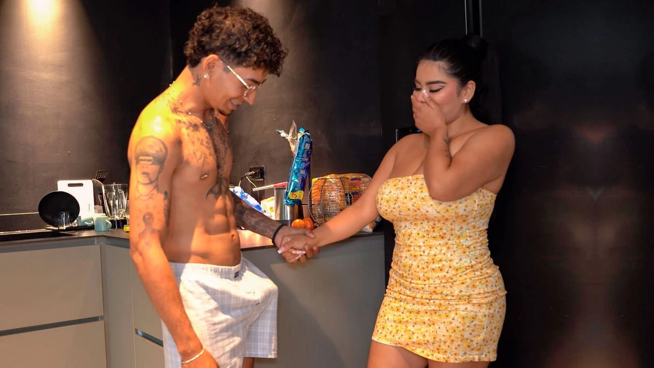 Maid helps her boss’s son with special treatment to get a raise – Thiago Lopez & Issane